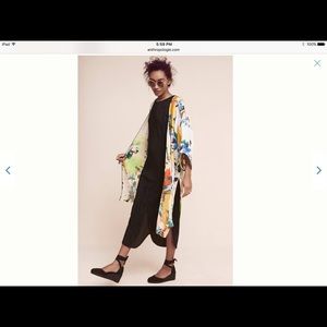 Anthropologie linen kimono